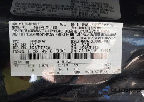 2015 Ford C-Max Hybrid Sel from USA, damaged, VIN 1FADP5BU8FL102735
